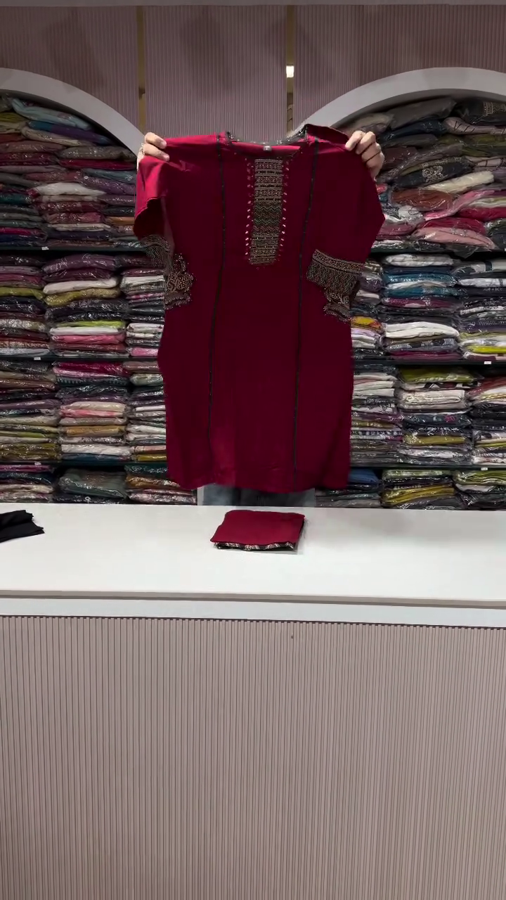 Women Ethnic Motifs Embroidered Thread Work Kurta with Trousers & With Dupatta - Image 9