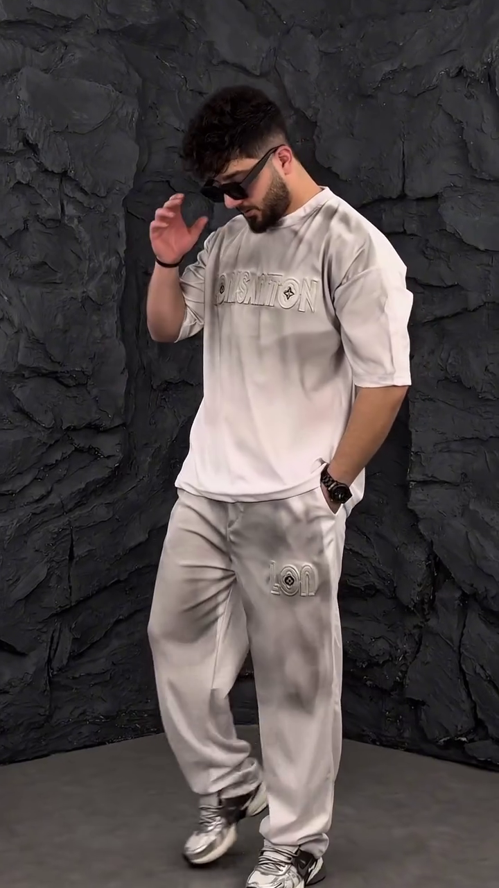 Pure Cotton Oversized T-Shirt & Joggers Co-Ords - Image 3